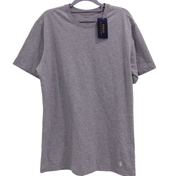 NWT Polo Ralph Lauren Mens Lounge Short Sleeve Tee T-shirt Sz M Gray Crew Neck - Picture 1 of 5